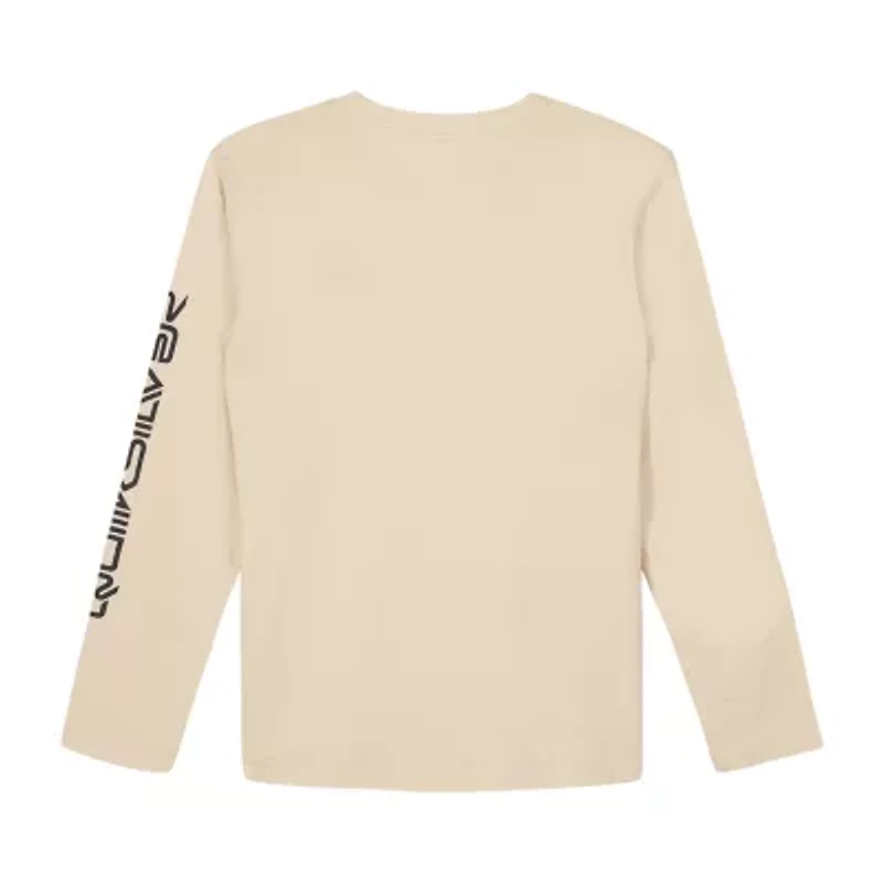 Quiksilver Big Kid Boys Crew Neck Long Sleeve Regular Fit Graphic T-Shirt