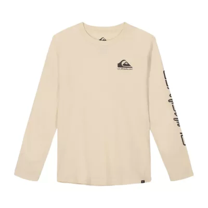 Quiksilver Big Kid Boys Crew Neck Long Sleeve Regular Fit Graphic T-Shirt