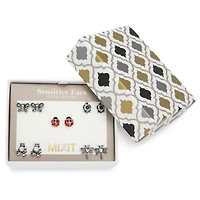 Mixit Womens Butterfly Hypoallergenic 5 Pair Earring Set