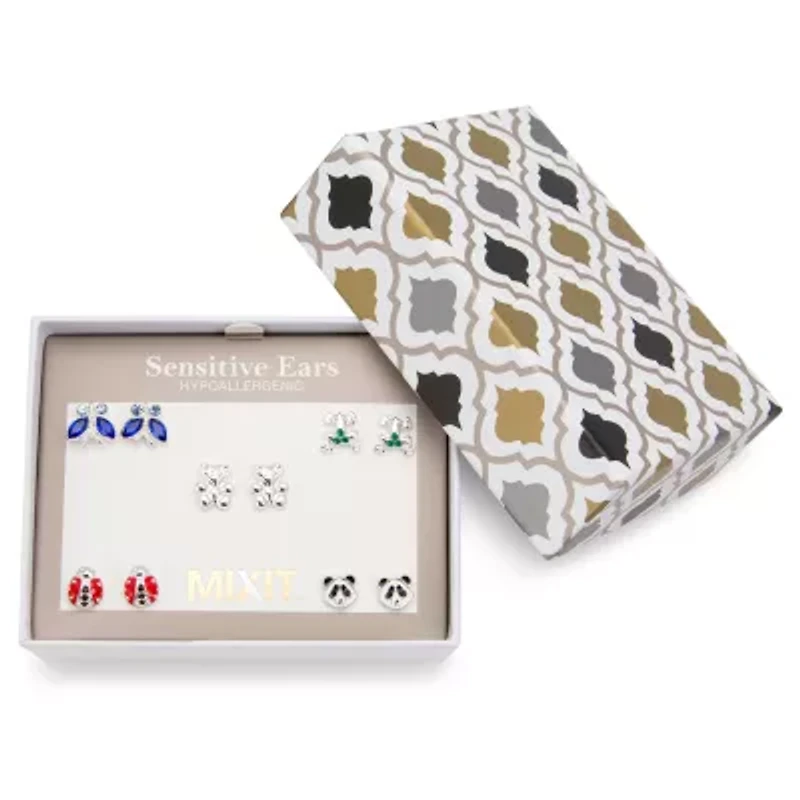 Mixit Womens Butterfly Hypoallergenic 5 Pair Earring Set