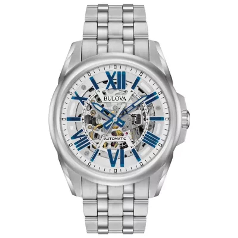 Bulova Sutton Mens Silver Tone Bracelet Watch 96a187