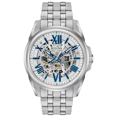 Bulova Sutton Mens Silver Tone Bracelet Watch 96a187