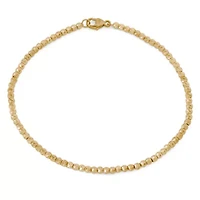 Womens 14K Gold Over Silver Beaded Bracelet