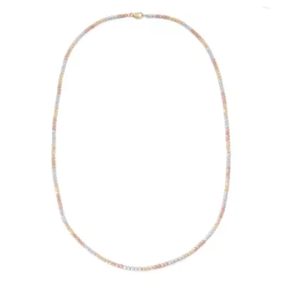 14K Gold Over Silver Beaded Necklace