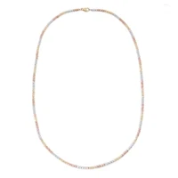 14K Gold Over Silver Beaded Necklace