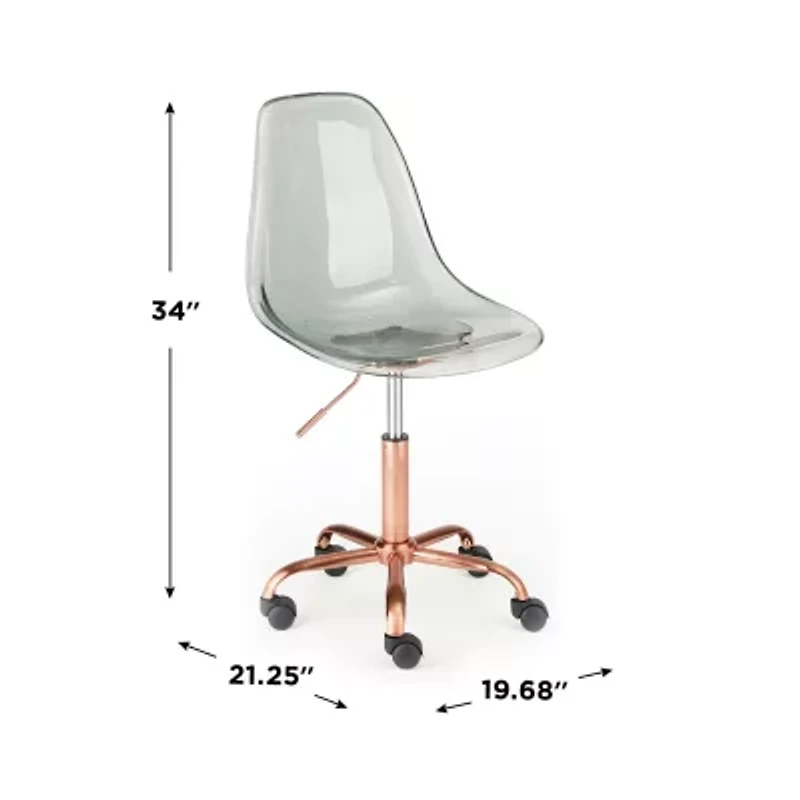 Urban Shop Acrylic Rolling Chair