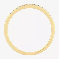 Womens Diamond Accent Natural White 10K Gold Wedding Band
