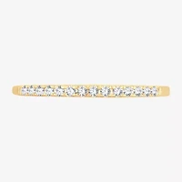 Womens Diamond Accent Natural White 10K Gold Wedding Band