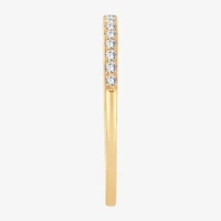 Womens Diamond Accent Natural White 10K Gold Wedding Band