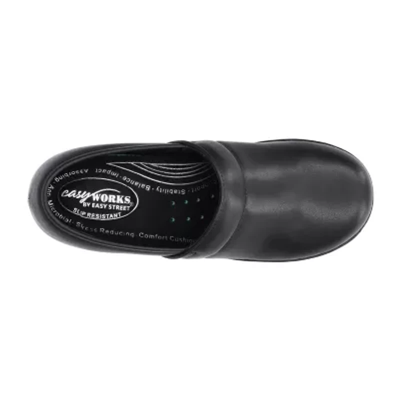 Easy Works By Street Lead Womens Round Closed Toe Work Shoes