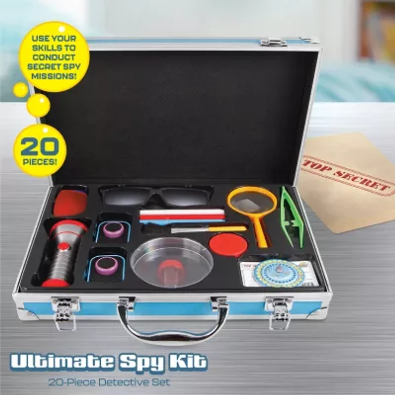 Ryan's World Toy Ultimate Spy Kit Briefcase with Flashlight Spy Glasses Secret Service Gear