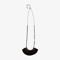Bijoux Bar Fringe Womens 12 Inch Statement Necklace