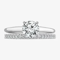 1 1/4 CT. T.W. Lab-Grown (F / VS2)  Diamond Round Solitaire Bridal Set 10K or 14K Gold