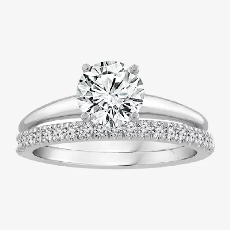 1 1/4 CT. T.W. Lab-Grown (F / VS2)  Diamond Round Solitaire Bridal Set 10K or 14K Gold