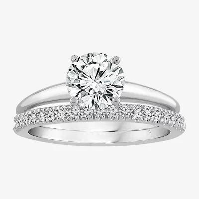 1 1/4 CT. T.W. Lab-Grown (F / VS2)  Diamond Round Solitaire Bridal Set 10K or 14K Gold