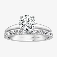 1 1/4 CT. T.W. Lab-Grown (F / VS2)  Diamond Round Solitaire Bridal Set 10K or 14K Gold