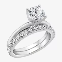 2  CT. T.W. Lab-Grown (F / VS2) Diamond Round Solitaire Bridal Set 10K or 14K Gold