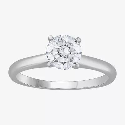 H-I / Si1) Womens 1 CT. Lab Grown White Diamond 14K Gold Round Solitaire Engagement Ring