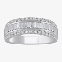 (H-I / Si1) Womens 4.5MM 1 1/10 CT. T.W.  Lab Grown White Diamond 14K Gold Anniversary Wedding Band