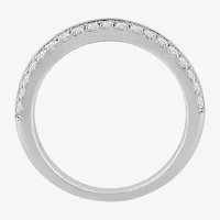 (H-I / Si1) Womens 4MM 1 1/2 CT. T.W. Lab Grown White Diamond 14K Gold Anniversary Wedding Band