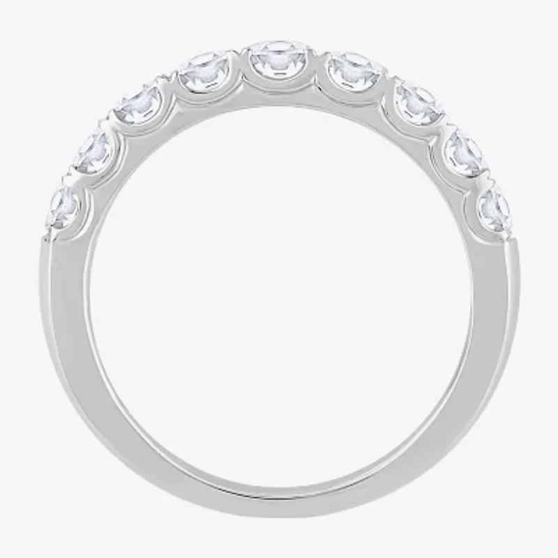 (H-I / Si1) Womens 3.5MM 2 CT. T.W. Lab Grown White Diamond 14K Gold Anniversary Wedding Band