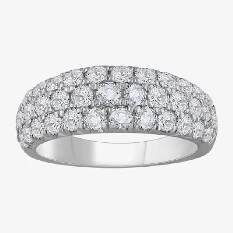 (H-I / Si1) Womens 2.5MM 2 CT. T.W. Lab Grown White Diamond 14K Gold Anniversary Band