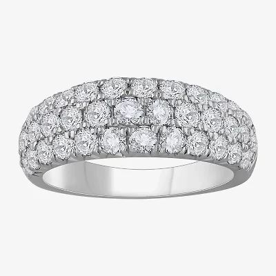(H-I / Si1) Womens 2.5MM 2 CT. T.W. Lab Grown White Diamond 14K Gold Anniversary Band