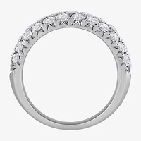 (H-I / Si1) Womens 2.5MM 2 CT. T.W. Lab Grown White Diamond 14K Gold Anniversary Band
