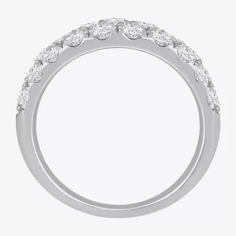 (H-I / Si1) Womens 5.5MM 3 CT. T.W. Lab Grown White Diamond 14K Gold Anniversary Band