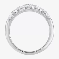 7-Stone (H-I / Si1) Womens 1 CT. T.W. Lab Grown White Diamond 14K Gold Anniversary Wedding Band