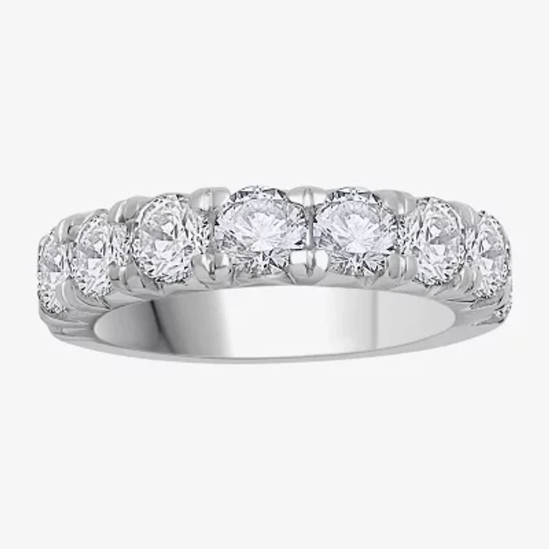 9-Stone (H-I / Si1) Womens 5MM 2 3/4 CT. T.W. Lab Grown White Diamond 14K Gold Anniversary Wedding Band