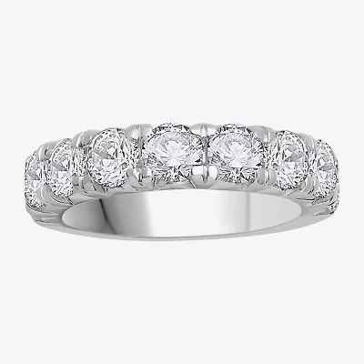 9-Stone (H-I / Si1) Womens 5MM 2 3/4 CT. T.W. Lab Grown White Diamond 14K Gold Anniversary Wedding Band