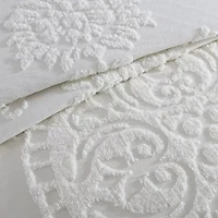 Beatrice Home Fashions Medallion Embellished Bedspread