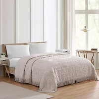 Beatrice Home Fashions Medallion Embellished Bedspread