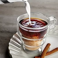 Joyjolt Pila Double Walled Glass Tea - 10 Oz - Set Of 2 Coffee Mug