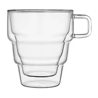 Joyjolt Pila Double Walled Glass Tea - 10 Oz - Set Of 2 Coffee Mug