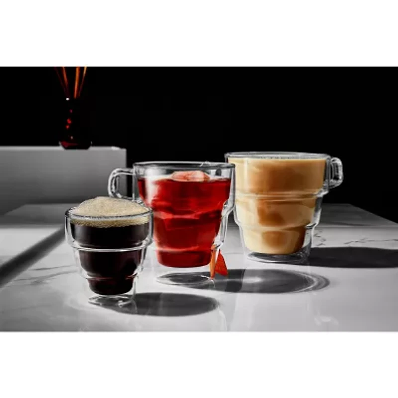 Joyjolt Pila Double Walled Glass Tea - 10 Oz - Set Of 2 Coffee Mug
