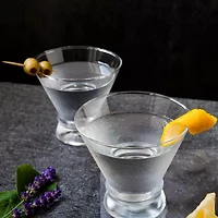 Joyjolt Afina Crystal Stemless - 8 Oz - Set Of 8 Martini Glass