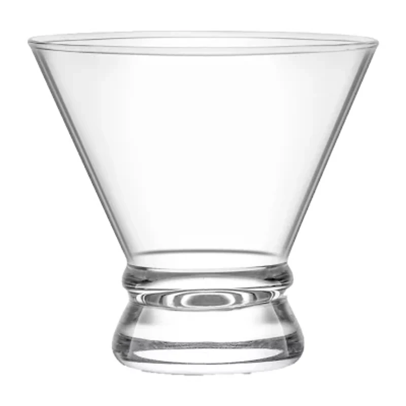 Joyjolt Afina Crystal Stemless - 8 Oz - Set Of 8 Martini Glass