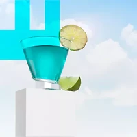 Joyjolt Aqua Vitae Octagon Off Base - 8.1 Oz - Set Of 2 Martini Glass