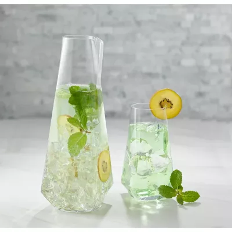 Joyjolt Infiniti Crystal Beverage - 43 Oz Glass Serving Pitcher