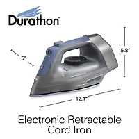 Hamilton Beach Durathon Electronic Retractable Cord Iron