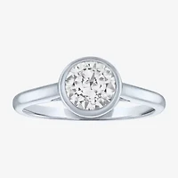 (G-H / Si2-I1) Womens 1 CT. T.W. Lab Grown White Diamond 14K Gold Round Solitaire Cocktail Ring