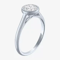 (G-H / Si2-I1) Womens 1 CT. T.W. Lab Grown White Diamond 14K Gold Round Solitaire Cocktail Ring