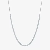 (G-H / Si2-I1) Womens Diamond Sterling Silver 18 Inch Tennis Necklace