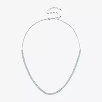 (G-H / Si2-I1) Womens Diamond Sterling Silver 18 Inch Tennis Necklace