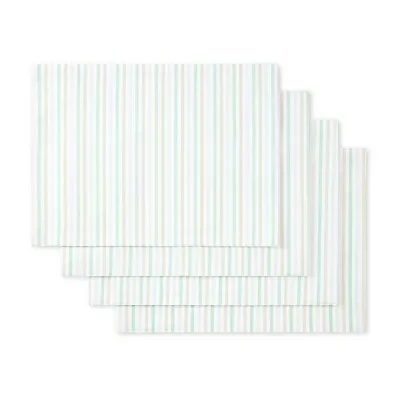 Martha Stewart Daisy Stripe 4-pc. Placemat Set