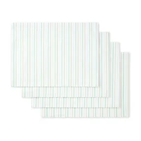 Martha Stewart Daisy Stripe 4-pc. Placemat Set