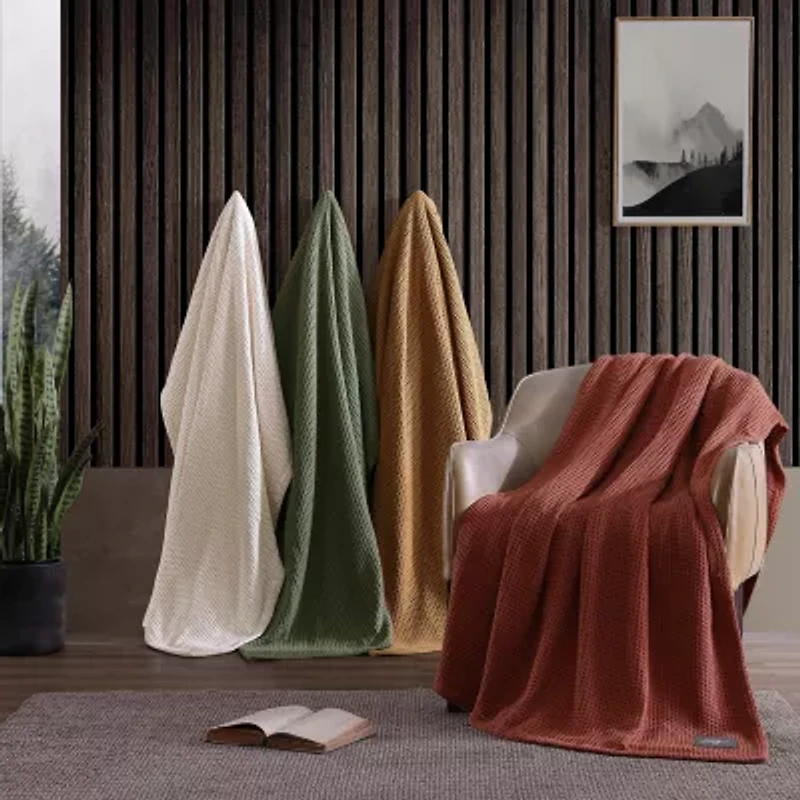 Eddie Bauer Solid 100% Cotton Blanket
