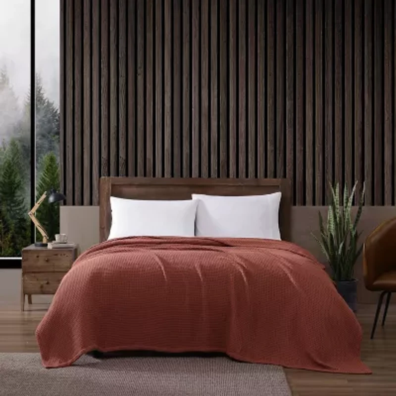 Eddie Bauer Solid 100% Cotton Blanket